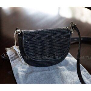 Brunello Cucinelli Bag Monili Black Crossbody Leather Small Mini Shoulder